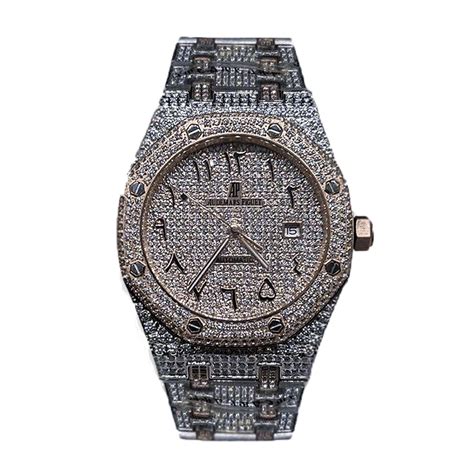 fake audemars piguet iced out|audemars piguet arabic dial.